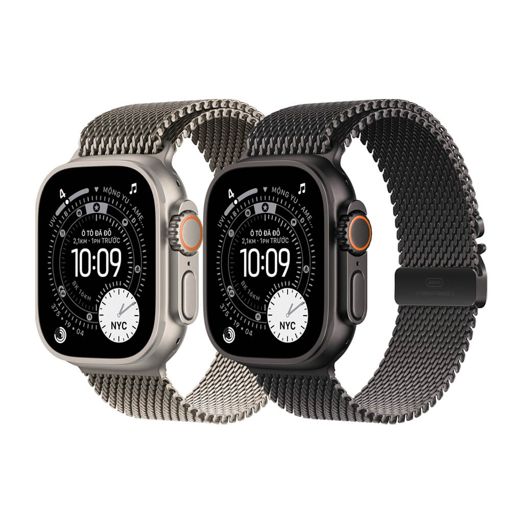 Apple Watch Ultra 3 49mm GPS + Cellular viền titan dây milan đầy đủ màu và các mã LL/A, ZA/A, ZP/A, VN/A